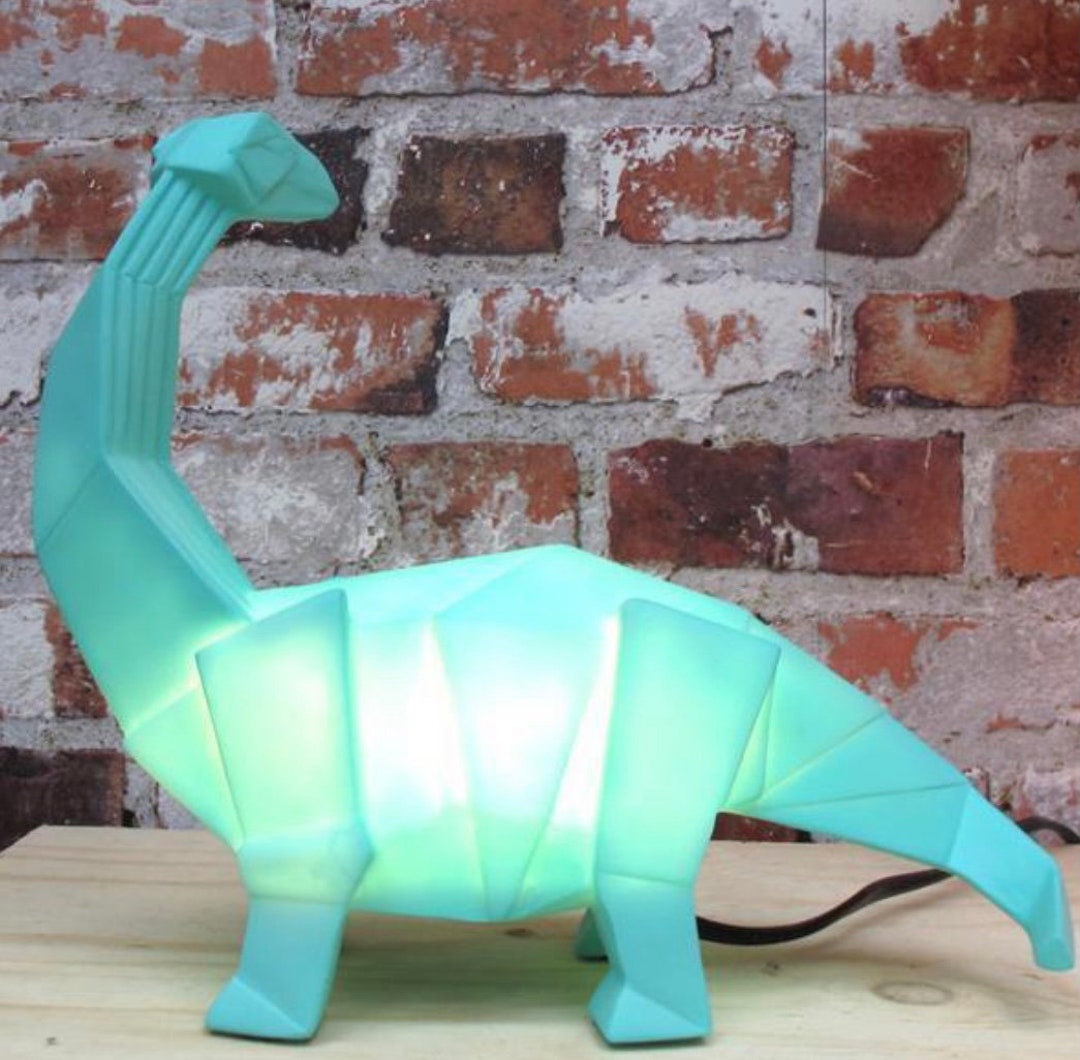 Large Green Dinosaur Night Light Diplodocus Night Light Etsy