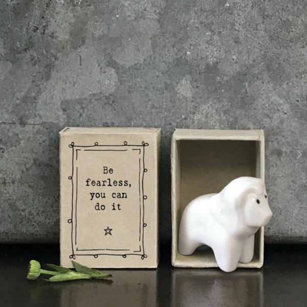 East of India match box porcelain be fearless you can do it 29