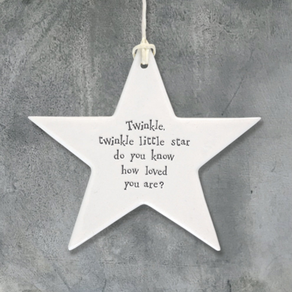 East of India Twinkle Twinkle Little Star en caja de regalo de titular De Luz De Té De Porcelana 