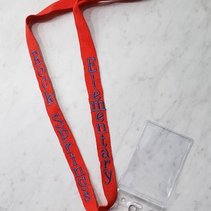 Personalized Custom Embroidered ID Badge Lanyard/neck Strap - Etsy