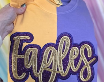Camiseta Comfort Colors bordada de dos colores - Camiseta personalizada para equipos