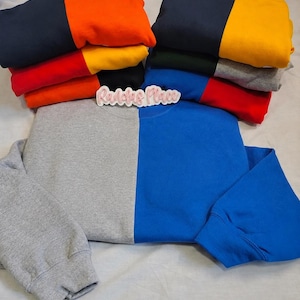 Colorblock Crewneck Sweatshirt: Gildan 18000 Blank Pullover for DIY
