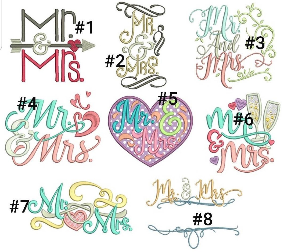 Embroidered Mr and Mrs Wedding Tea Towels/mr and Mrs Etsy