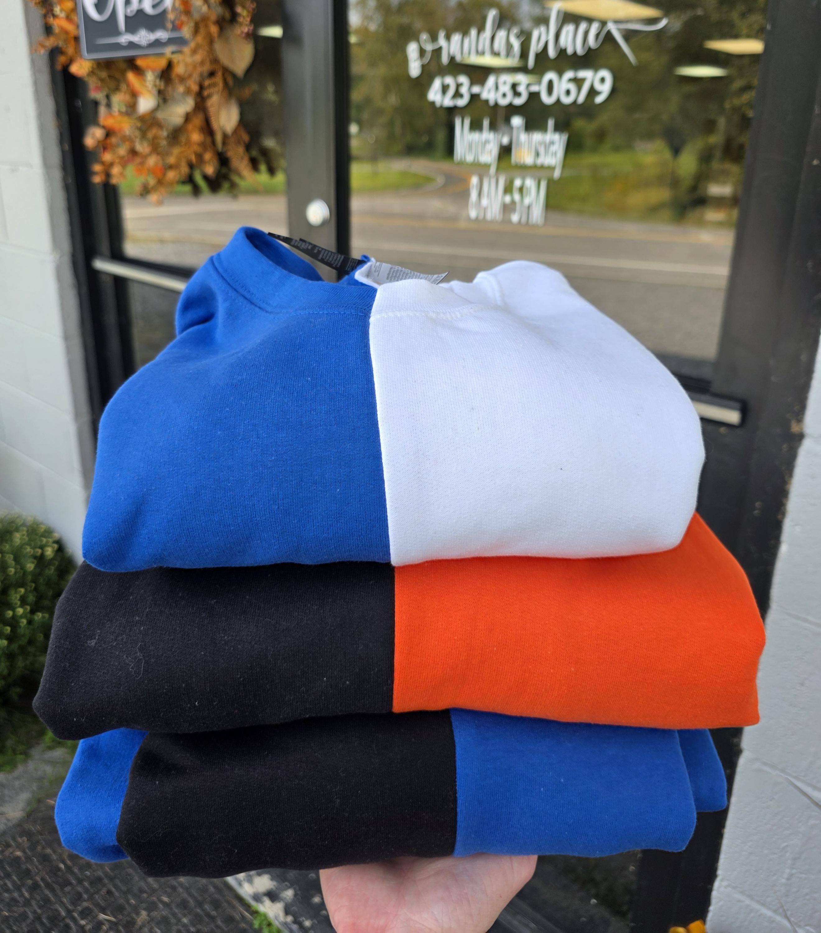 Colorblock Crewneck Sweatshirt: Gildan 18000 Blank Pullover for DIY - Etsy