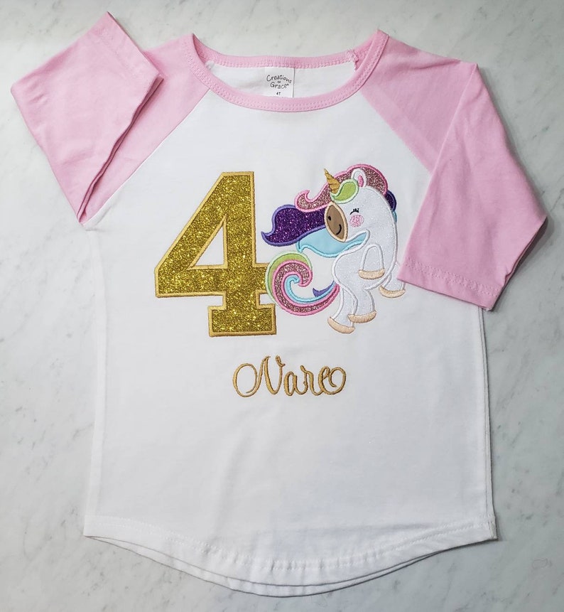 Unicorn personalized Embroidered shirt