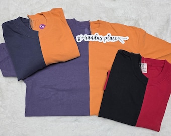 Camiseta dividida Comfort Colors 1717: prenda unisex de peso pesado teñida en prenda.