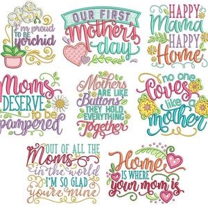 Mothers Day Gift Embroidered Word Art Kitchen Tea Towel/gift for Mom ...