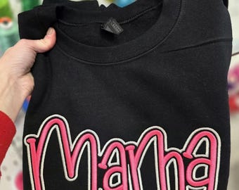 Sudadera bordada para mamá / Sudadera cómoda de cuello redondo para mamá, regalo para el Día de la Madre