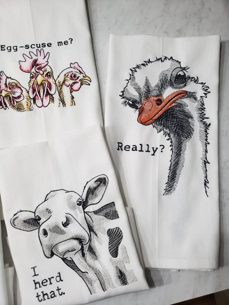 Modern Farmhouse Decor/embroidered Towels/towels With Etsy