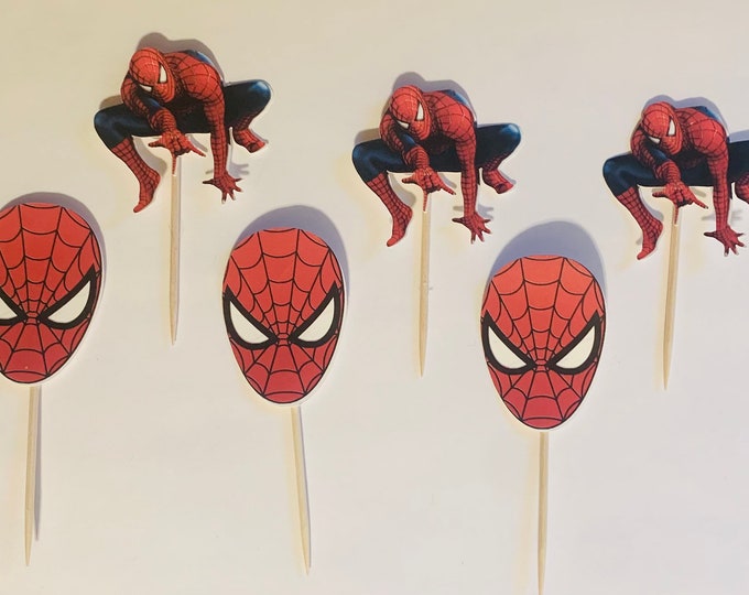 Spiderman Cupcake Toppers Spiderman Cupcake Toppers Spiderman Theme
