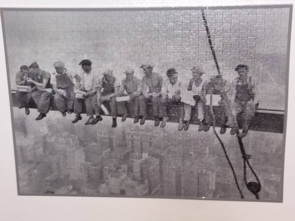 Pause Repas, 1932, Puzzle Fini et Encadré