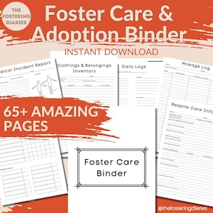 Foster Care Adoption Organization Binder Life Book Foster Carer Life ...