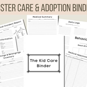 Foster Care Adoption Organization Binder Life Book Foster - Etsy UK