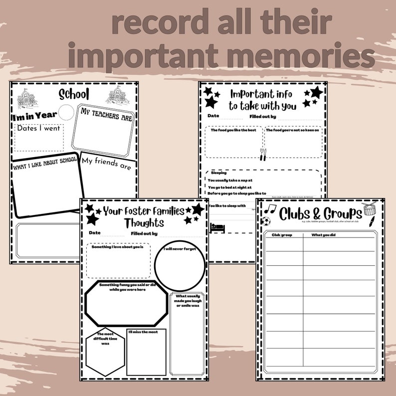 Foster Care Binder Life Book Foster Carer Life Story Book Printable ...