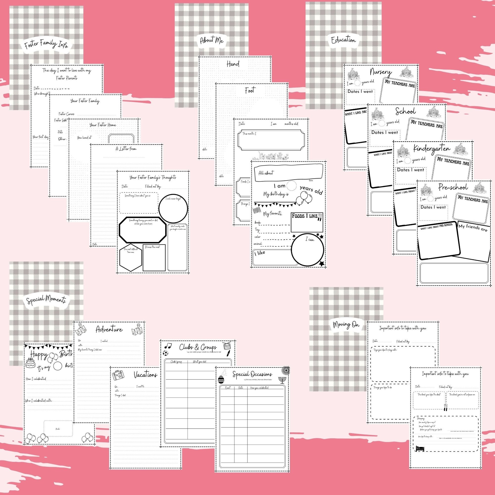 Foster Care Binder Life Book | Foster Carer Life Story Book | Printable ...