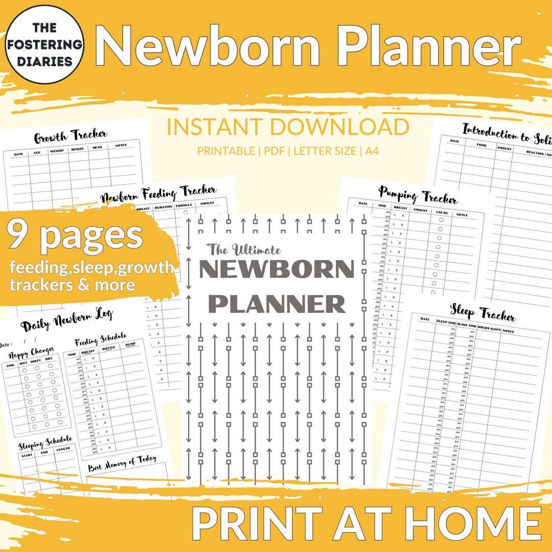 Printable Daily Baby Tracking Page DIY Baby Tracking Log Book Feed Log ...
