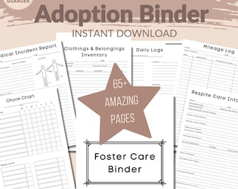 Foster Care Adoption Binder: 67-Page Life Story Book (Printable INSTANT DOWNLOAD)