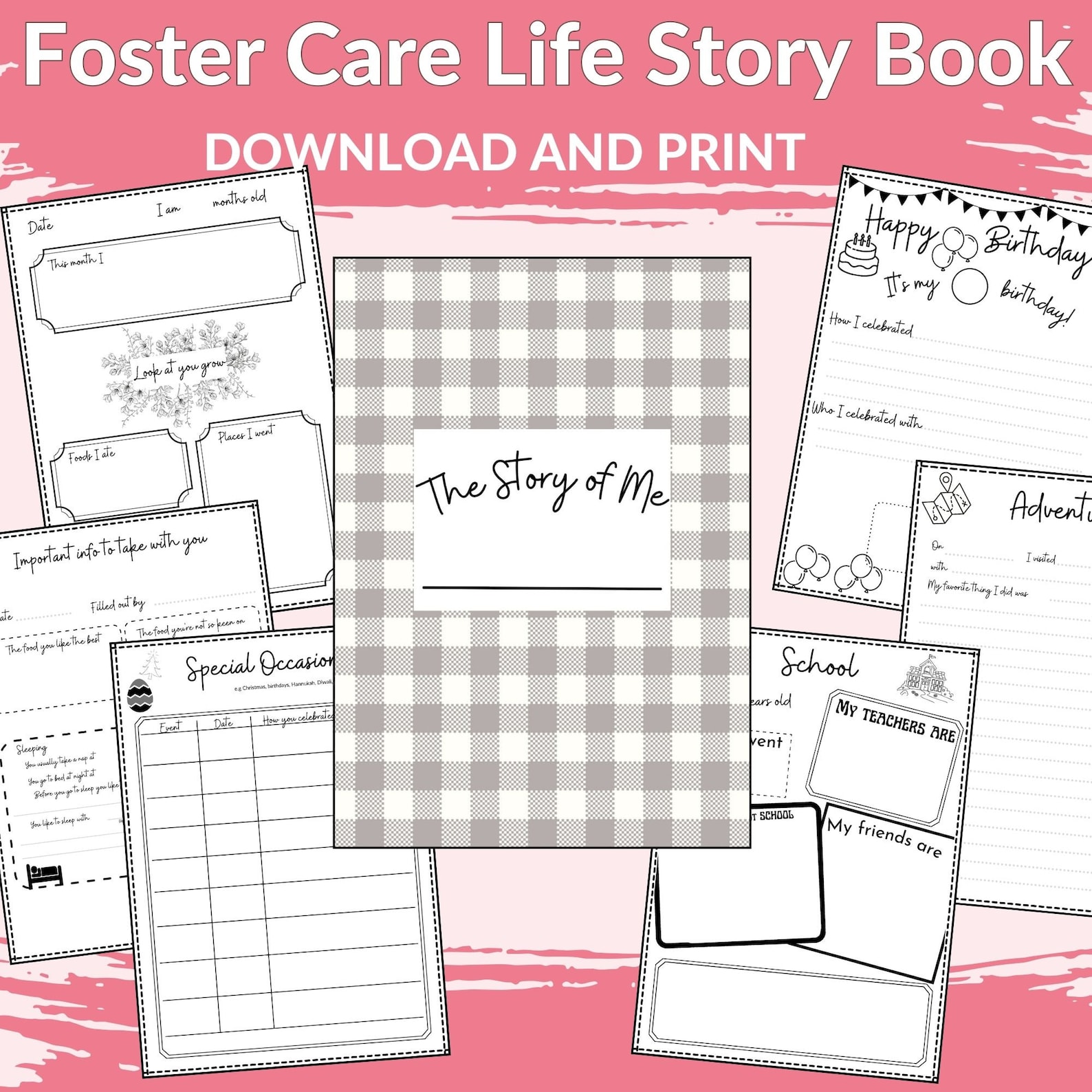 Foster Care Binder Life Book | Foster Carer Life Story Book | Printable ...