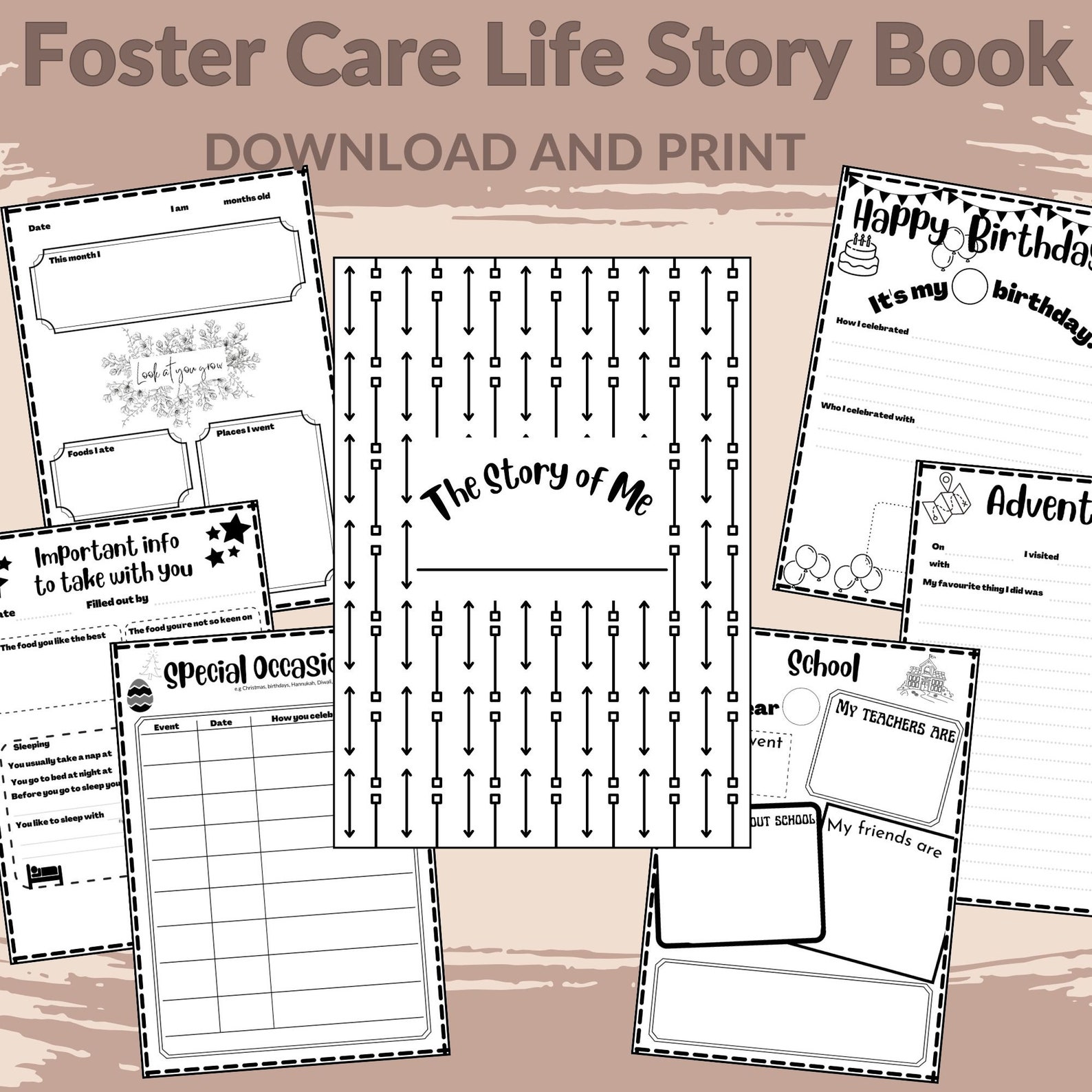 Foster Care Binder Life Book Foster Carer Life Story Book Printable ...