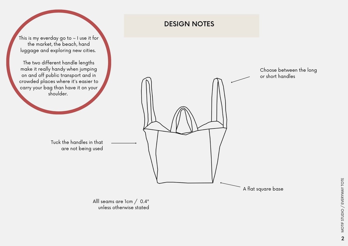 Everyway Tote Bag | PDF Sewing Pattern & Tutorial | Instant Digital ...