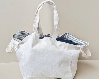 Large Everyway Tote Bag | PDF Sewing Pattern & Tutorial | Instant Digital Download | Everyday Large Grocery Bag | Fully Lined Reversible Bag