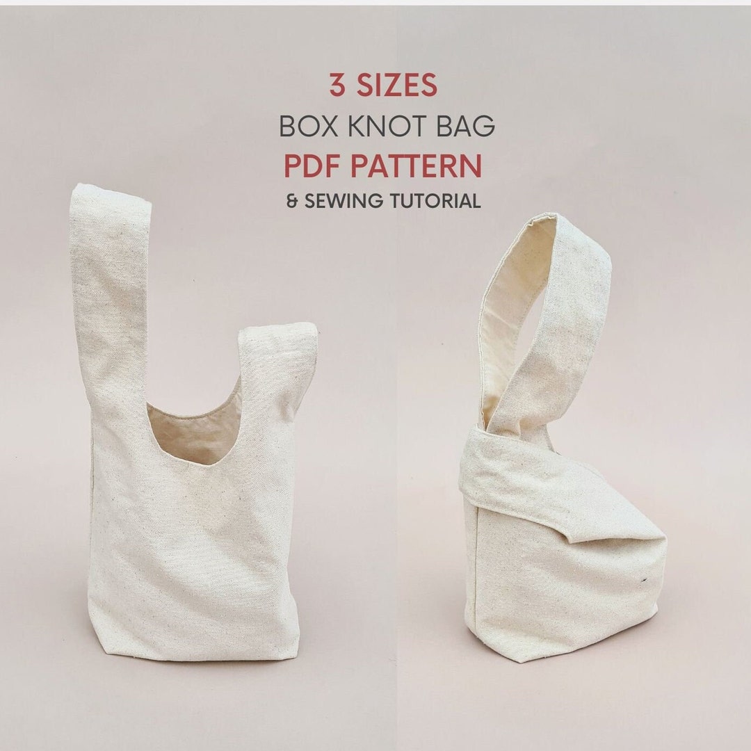 3 Sizes | Square Japanese Knot Bag With Flat Base | PDF