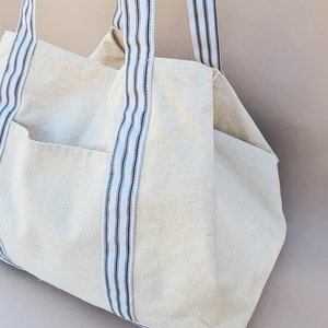 Small & Large | Pocket Tote Bag PDF Sewing Pattern and Tutorial ...