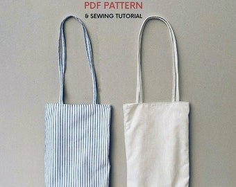 Work Trip Tote Bag | PDF Sewing Patterns & Tutorial | Laptop Bag | Easy Classic Tote | Long Handle Tote | Fully Lined Bag