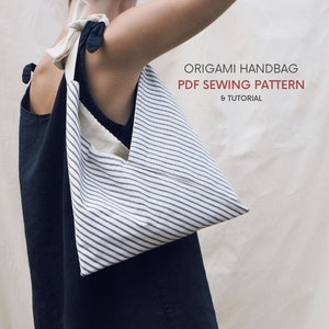 Origami Crossbody Handbag | PDF Sewing Pattern & Tutorial | Instant Digital Download | Easy Folded Japanese Bag  | Fun Simple Sewing Project
