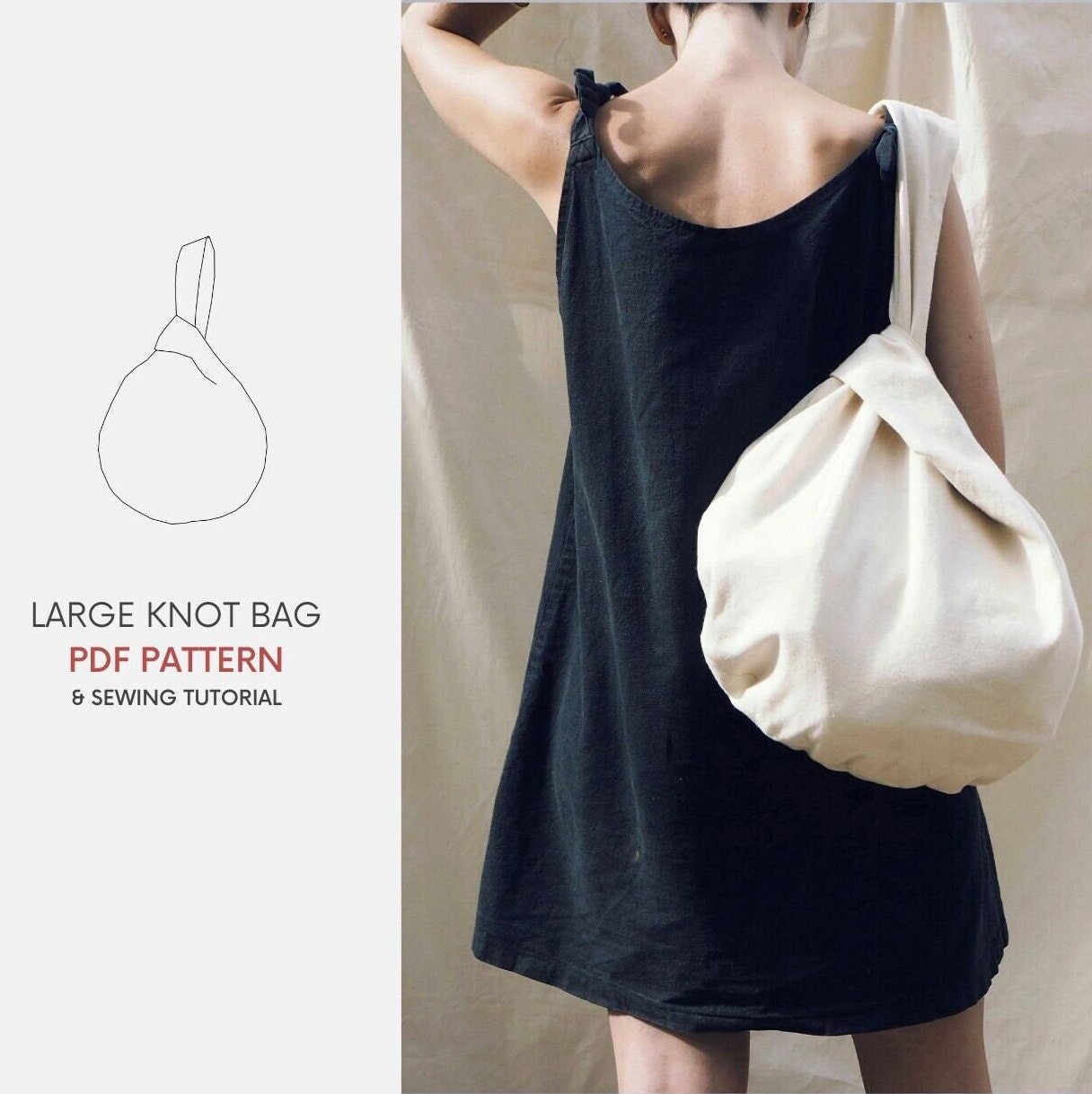 Buy Large Knot Bag PDF Sewing Pattern With Tutorial Instant Online in India  