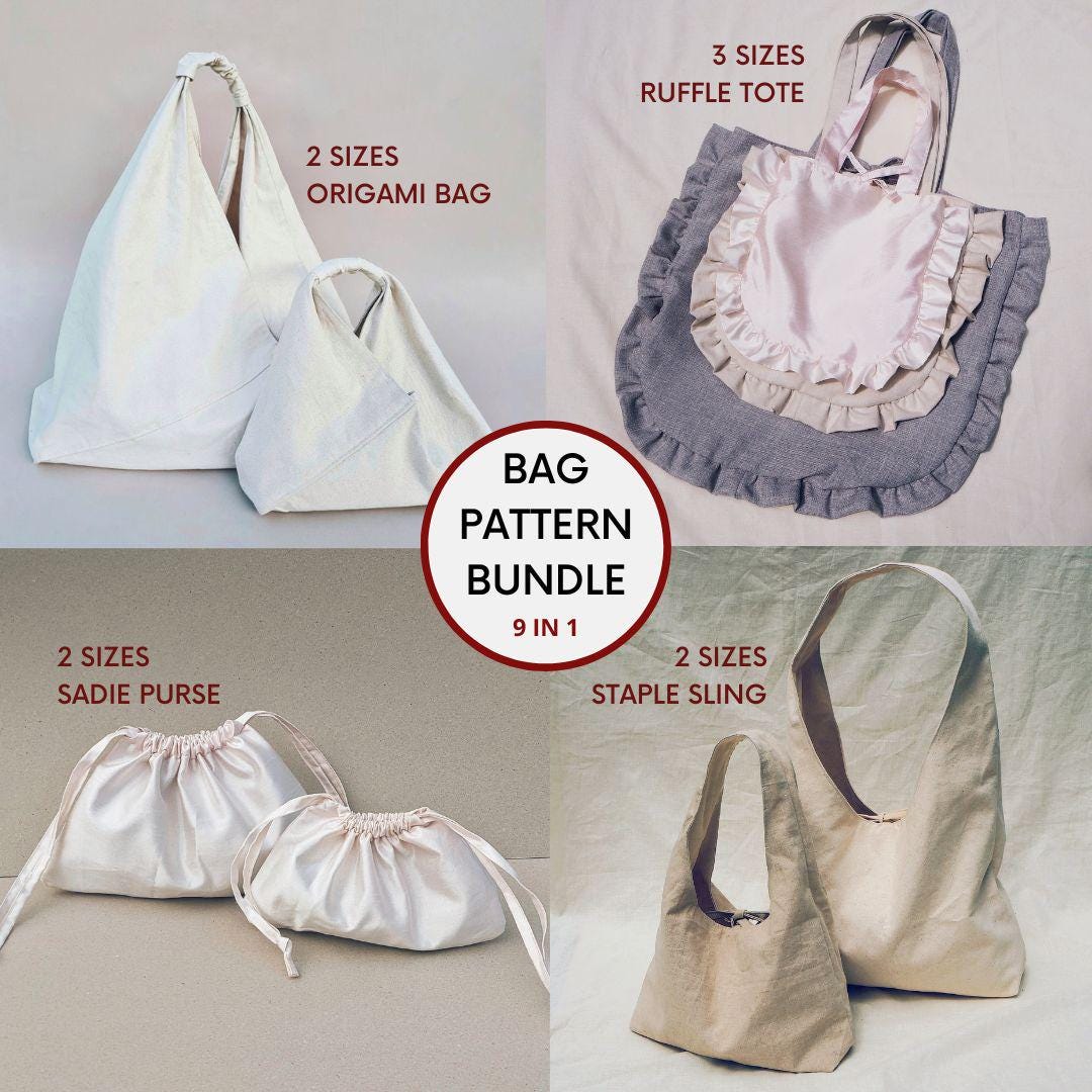 Stapoo Pattern 9 in 1 | Bag Pattern Bundle | PDF Sewing Patterns With Tutorial ...