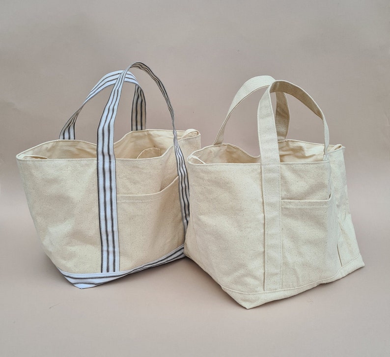Small Pocket Tote Bag | PDF Sewing Pattern & Tutorial | Instant Digital Download | Easy Sewing Project | Reversible Canvas Tote Bag Pattern image 4