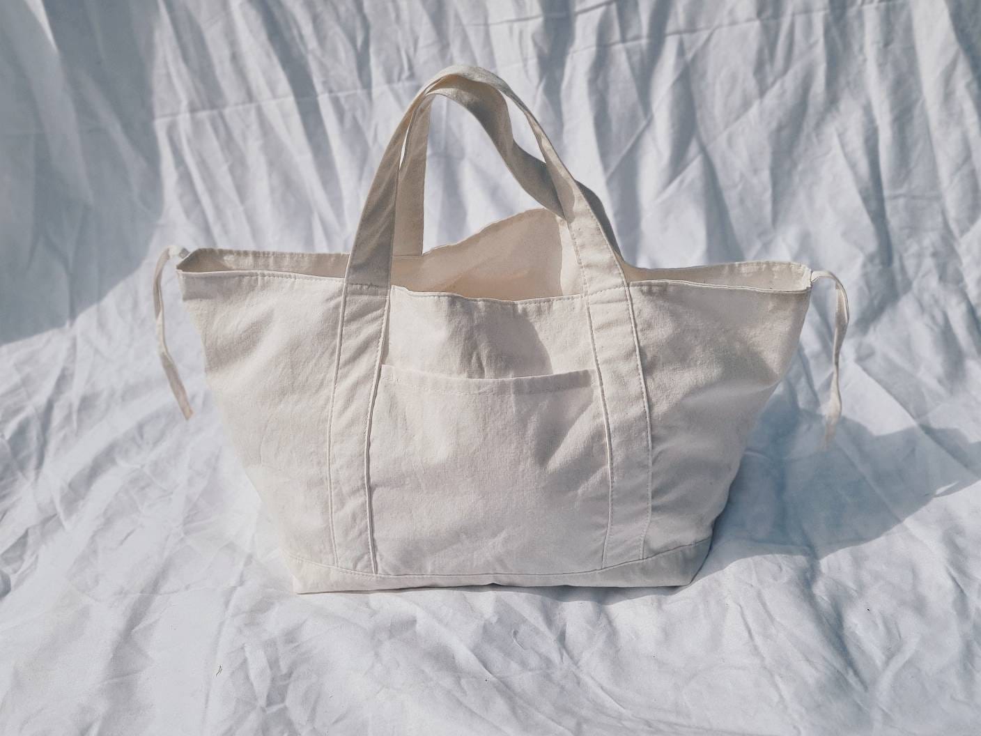 Small Pocket Tote Bag | PDF Sewing Pattern & Tutorial | Instant Digital ...