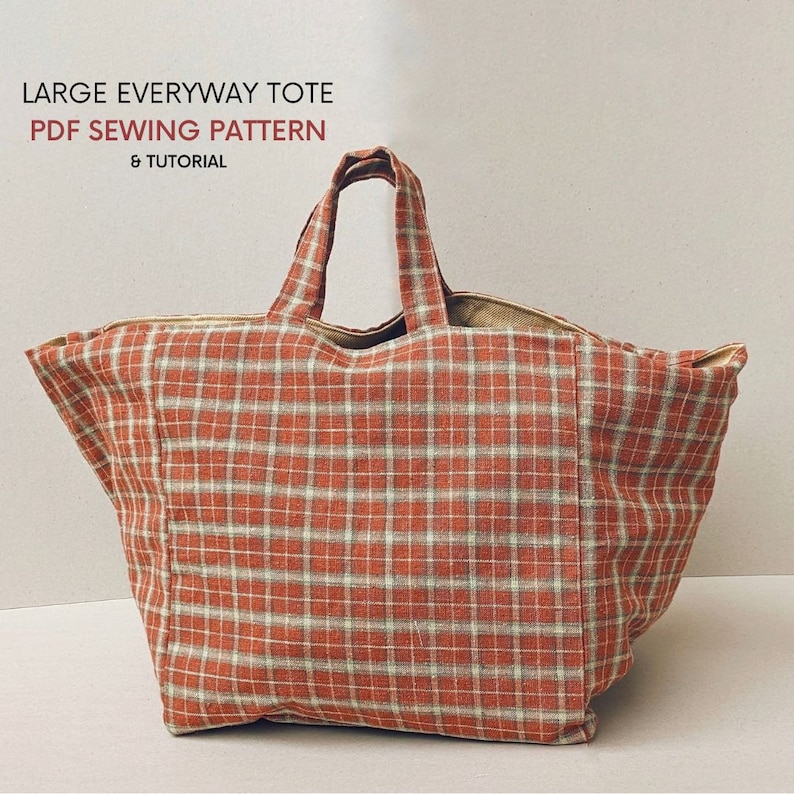 Large Everyway Tote Bag | PDF Sewing Pattern & Tutorial | Instant ...