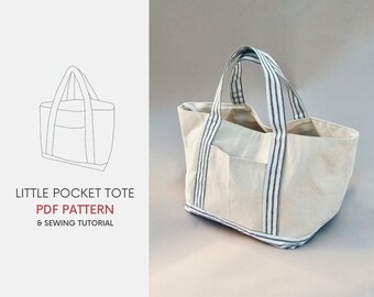 Little Project Tote With Pockets | PDF Sewing Pattern