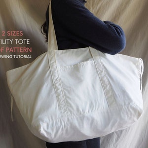 Small & Large | Pocket Tote Bag PDF Sewing Pattern and Tutorial ...