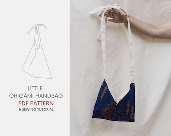 Little Origami Handbag | PDF Sewing Pattern & Tutorial | Small Easy Bag Pattern | Crossbody Bag with Adjustable Strap | Japanese Bag Pattern