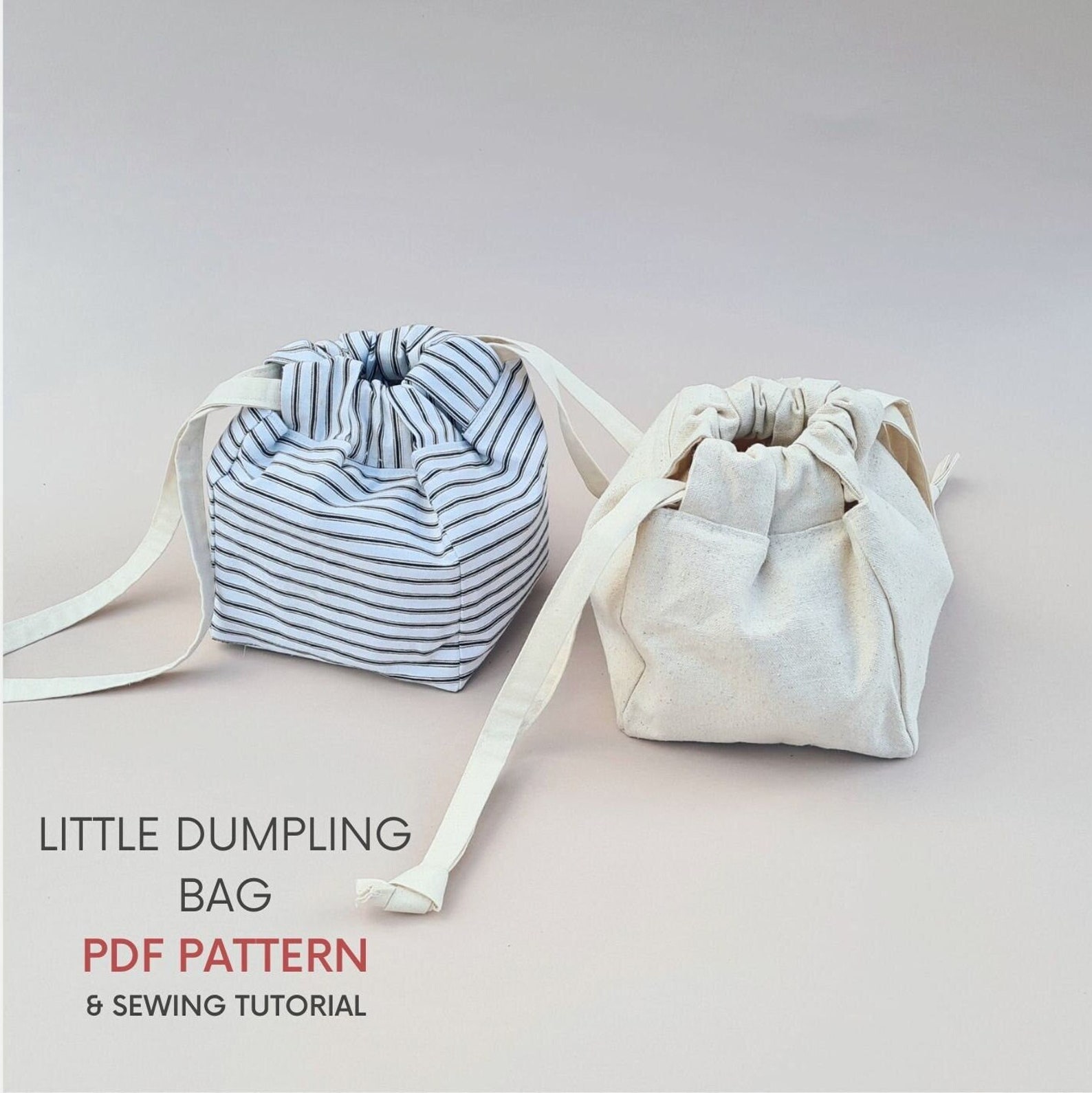 Little Dumpling Drawstring Pouch Bag PDF Sewing Pattern and Tutorial ...