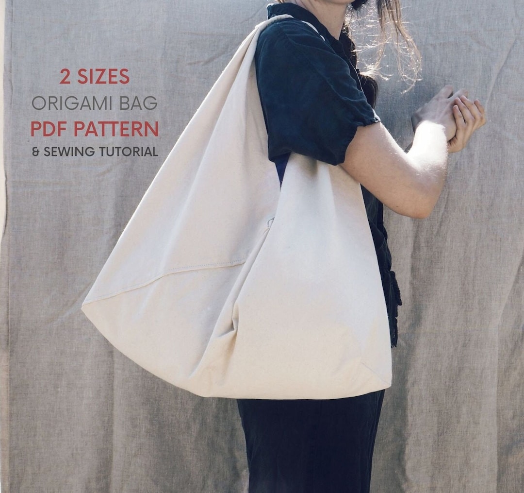 Folded Japanese Bag PDF Sewing Pattern and Tutorial 