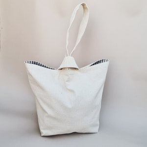Large Loop Bag Instant Digital Download Pull Through Closure Knot Style Handle Big Canvas Beach Bag Fun Beginner Tote Bag image 2