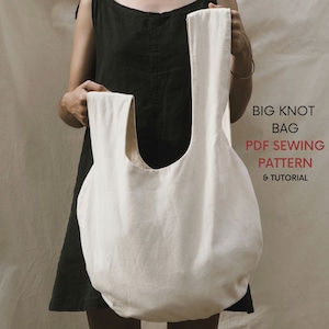 Big Knot Bag PDF Schnittmuster mit Anleitung | Sofortiger digitaler Download | Einfaches Wendetaschenmuster | Komplett gefüttert mit Innentasche