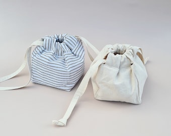 Little Dumpling Drawstring Pouch Bag PDF Sewing Pattern and Tutorial | Instant Digital Download | Cute Toiletry Bag | Fun Easy Project