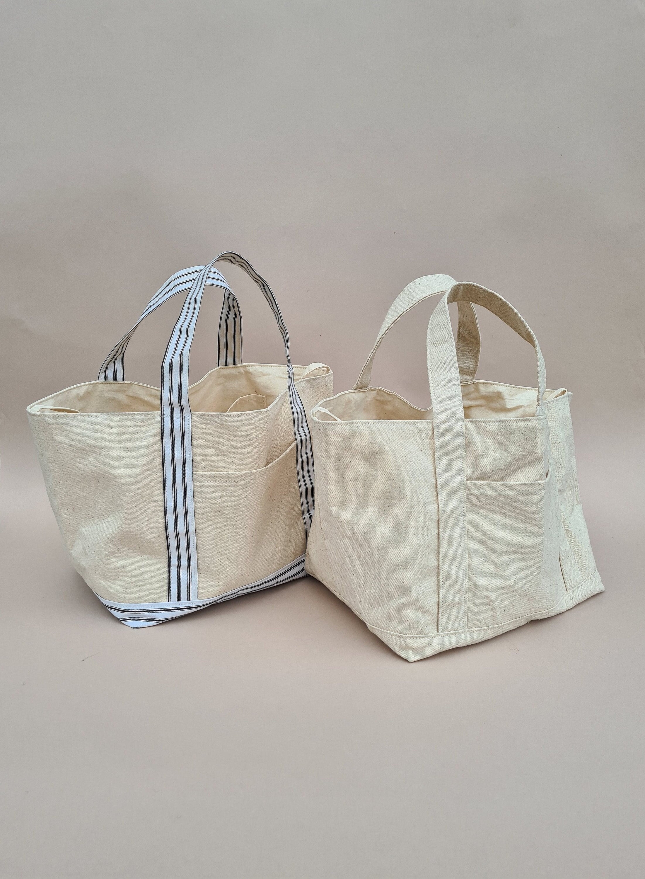 バッグ TEMBEA PAPER TOTE MEDIUM CANVAS Little Project Tote With Pockets | PDF Sewing Pattern