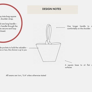 Small Loop Bag PDF Sewing Pattern & Tutorial Pull Through Closure Digital Download Easy Minimal Design Cute Canvas Everyday Bag image 4