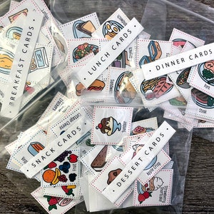 Forfait planification de repas de 120 cartes (petit-déjeuner, déjeuner, dîner, collation, dessert)