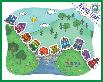train reward chart etsy train reward chart