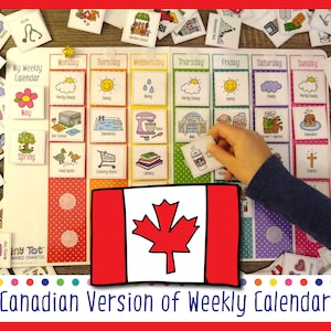 Canadian Weekly Visual Calendar (Includes 288 Cards)