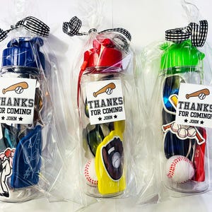 Baseball Sport Gastgeschenke | Vorgefertigte Kinder Baseball Geburtstagsgeschenke | Personalisierte Nicht-Süßigkeiten, Goodie Bags für Kinderpartys / Baseballteams