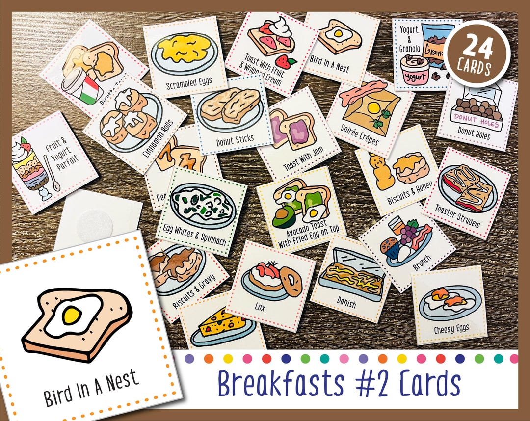 Breakfasts #2 Meal-planning Cards Set - Etsy