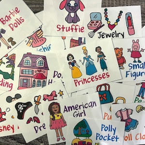 Girl Toy Labels (set of 20) - Etsy